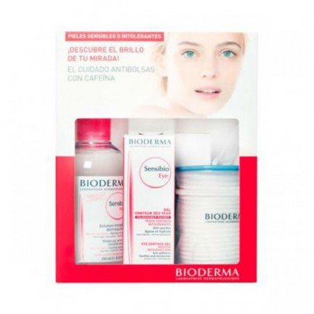 Comprar BIODERMA PACK SENSIBIO CONTORNO DE OJOS+AGUA MICELAR+ DISCOS DESMAQUILLANTES DE REGALO al mejor precio en Farmacia4Estaciones, tu farmacia online Comprar BIODERMA PACK SENSIBIO CONTORNO DE OJOS+AGUA MICELAR+ DISCOS DESMAQUILLANTES DE REGALO