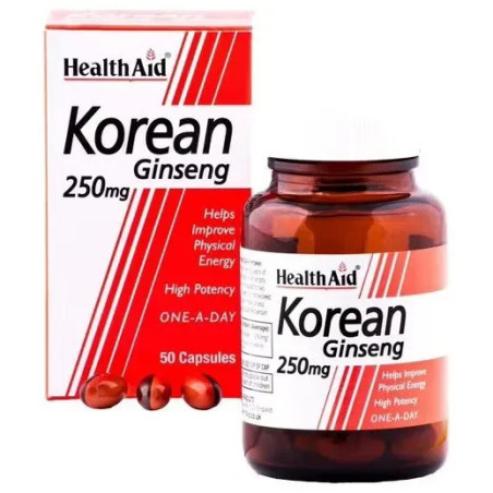 Comprar Health Aid Ginseng Coreano, 50 cápsulas de 250 mg.