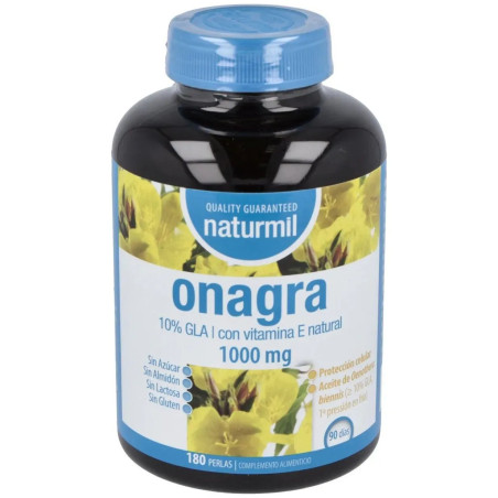 Comprar Naturmil Onagra, 180 perlas de 1000 mg con Vitamina E.