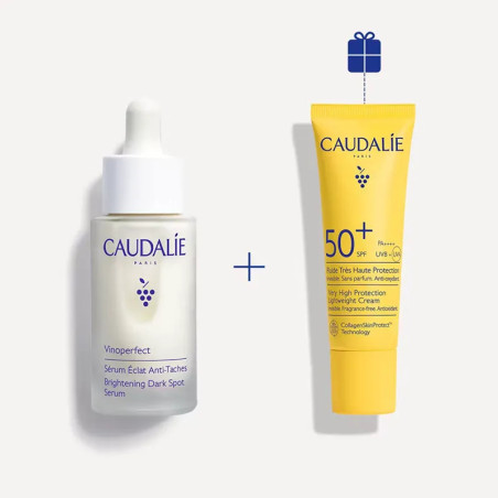 Comprar Caudalie vinoperfect serum antimanchas cofre. Regalo Vinosun SPF50+