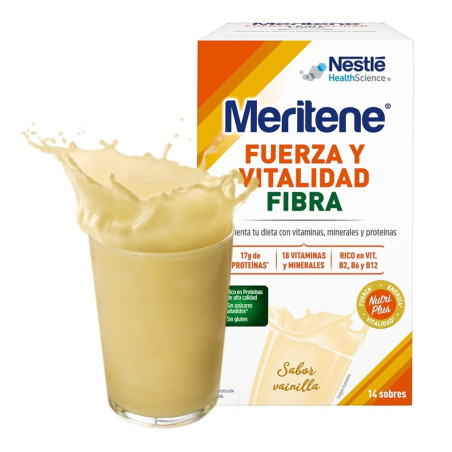 Comprar Meritene Fuerza y Vitalidad Fibra Batido Vainilla, 14 sobres de 35g